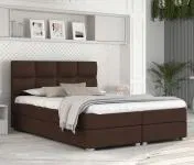 Luxusní postel SPRING BOX 180x200 s dřevěným zdvižným roštem HNĚDÁ